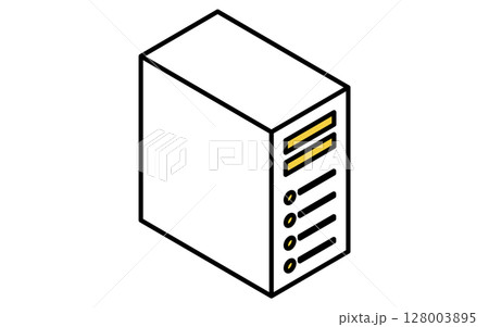ウェブサーバーのアイソメトリック線画アイコン ウェブサーバーのアイソメトリック線画アイコン 128003895