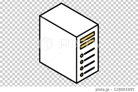 ウェブサーバーのアイソメトリック線画アイコン ウェブサーバーのアイソメトリック線画アイコン 128003895