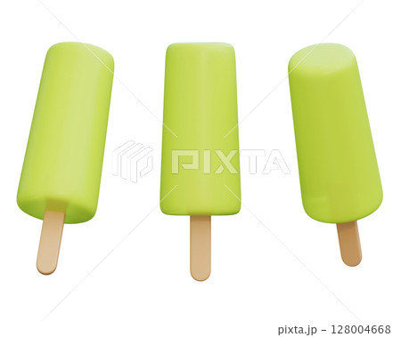 Cartoon Style Popsicle 3D Graphic 128004668
