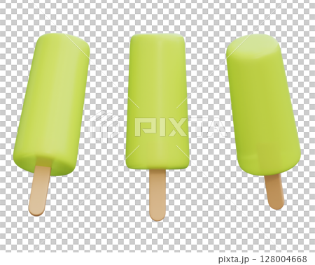 Cartoon Style Popsicle 3D Graphic 128004668