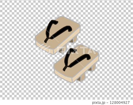 附肩帶的木屐插圖 附肩帶的木屐插圖 128004927