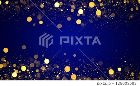 An abstract blue Christmas night design with glowing winter stars and sparkling snowflakes An abstract blue Christmas night design with glowing winter stars and sparkling snowflakes 128005685