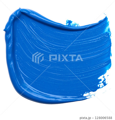 A pile of colorful paint brushes and a blue plastic bag with a red stroke design on textured paper A pile of colorful paint brushes and a blue plastic bag with a red stroke design on textured paper 128006588