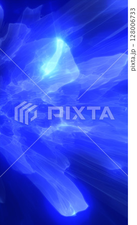 Abstract fluid-like glowing blue textures with light reflections in motion 128006733