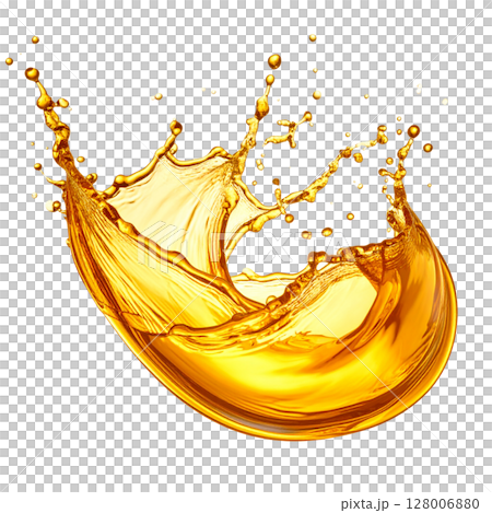 Glass of splashing orange juice with ice isolated on white Glass of splashing orange juice with ice isolated on white 128006880