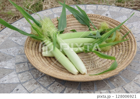 新鮮な野菜、ヤングコーン、収穫、農園のイメージ 128006921