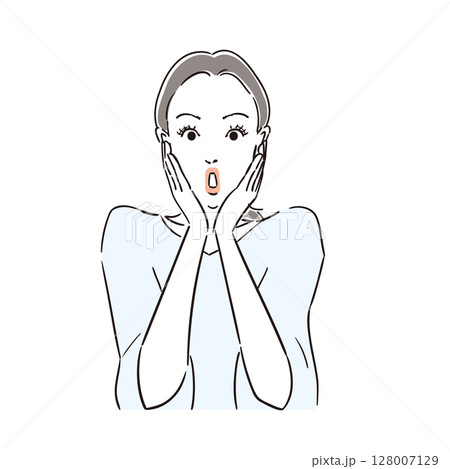 髪を結んだナチュラル系の美しい女性 髪を結んだナチュラル系の美しい女性 128007129