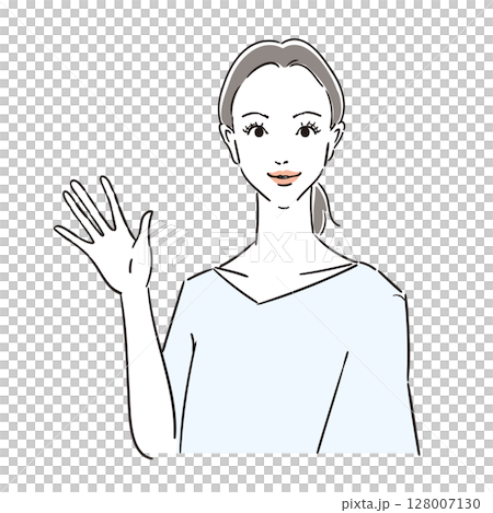 Beautiful woman with natural hair 128007130