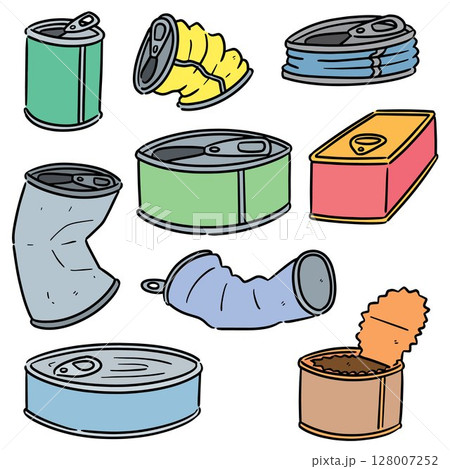 vector set of can 128007252