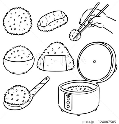 vector set of rice vector set of rice 128007505