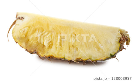 slices pineapple isolated on a white background slices pineapple isolated on a white background 128008957