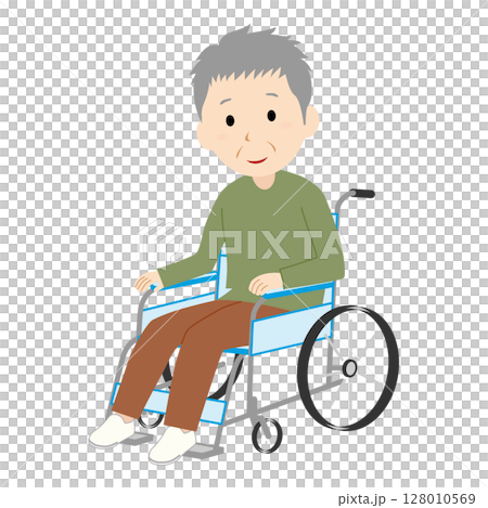 坐輪椅的男人 128010569