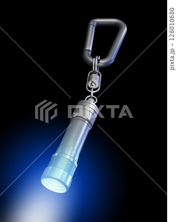 ミニライト　懐中電灯　LEDライト  Mini flash light　黒バック 128010680