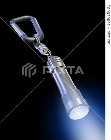 ミニライト　懐中電灯　LEDライト  Mini flash light　黒バック 128010681