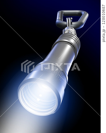 ミニライト　懐中電灯　LEDライト  Mini flash light　黒バック 128010687