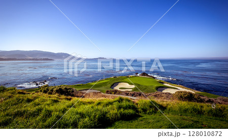Pebble Beach golf course, Monterey, California, usa 128010872