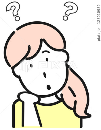 疑問を持つ女性のイラスト 128010989