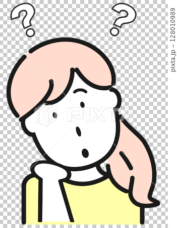 疑問を持つ女性のイラスト 128010989