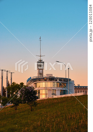 Nizhny Novgorod River Station at Sunset 128011084
