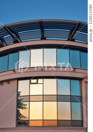 Abstract Evening Windows of Nizhny Novgorod River Station 128011090