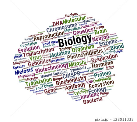 Biology Word Cloud. Fundamental Terms In Cell...のイラスト素材 [128011335] - PIXTA