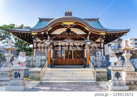 学業や金運の御利益をもたらす打出天神社（天満宮）拝殿　芦屋市春日町 128011672