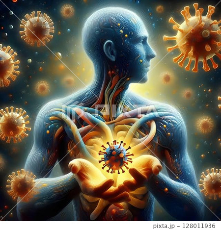 humanity's ongoing battle against viruses 128011936