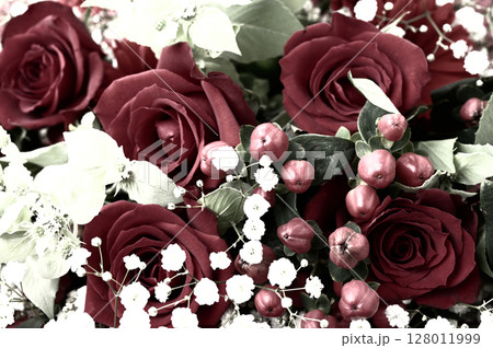 赤いバラの花束06 128011999