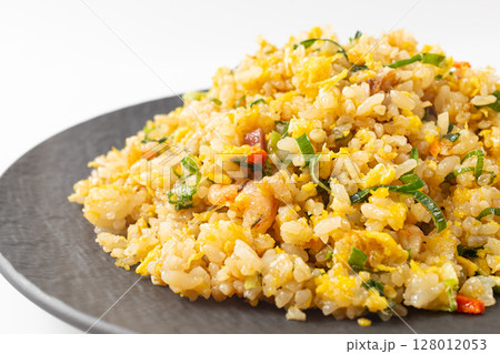 Yangzhou Fried Rice on White Background Yangzhou Fried Rice on White Background 128012053