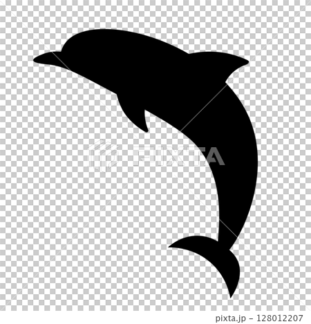 ジャンプするイルカのベクターイラスト素材 海の生き物のアイコン、フレーム、装飾、背景 ジャンプするイルカのベクターイラスト素材 海の生き物のアイコン、フレーム、装飾、背景 128012207