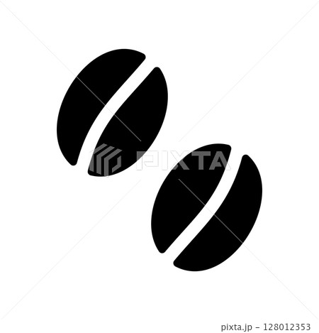 コーヒー豆のアイコンイラスト 128012353