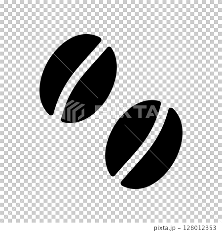 コーヒー豆のアイコンイラスト 128012353