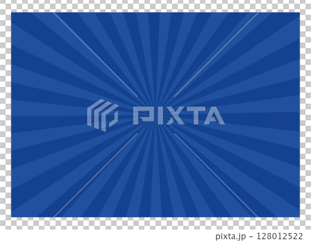 シンプルな青の集中線の背景素材 128012522
