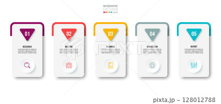 Infographic template business concept with step. 128012788