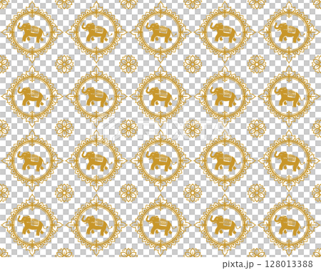亞洲圖案 45（金色） 128013388