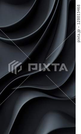 Abstract Black Waves: A Minimalist Design 128013468