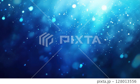 Sparkling Blue Abstract Background with Glimmering Lights 128013556