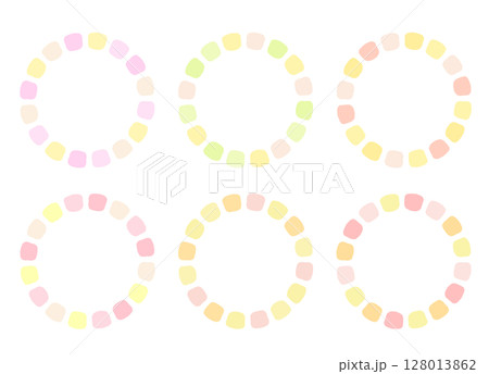 可愛らしい色合いのオシャレな見出し枠セット 可愛らしい色合いのオシャレな見出し枠セット 128013862