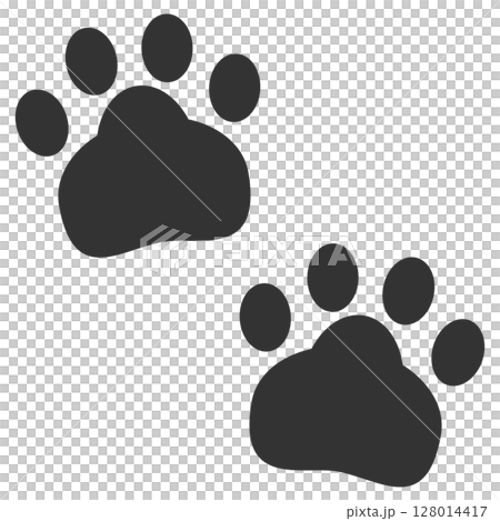 Two cute paw silhouettes 128014417