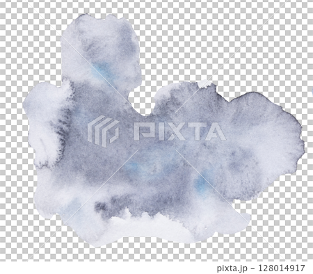 Watercolor gray spot, single hand painted Abstract element for wedding and party design 128014917