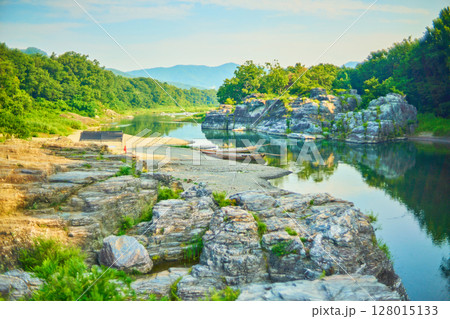 秩父　長瀞渓谷　夏の風景 128015133