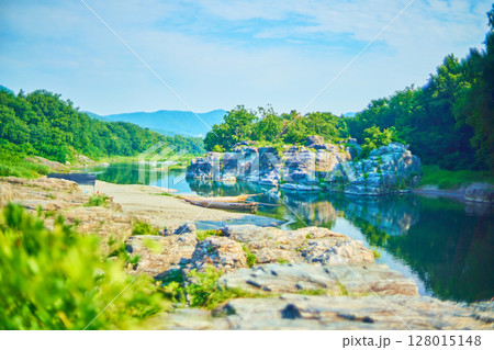 秩父　長瀞渓谷　夏の風景 128015148