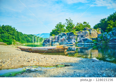 秩父 長瀞渓谷 夏の風景 秩父 長瀞渓谷 夏の風景 128015156