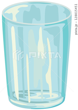 ガラスコップのイラスト ベクター素材 ガラスコップのイラスト ベクター素材 128015451