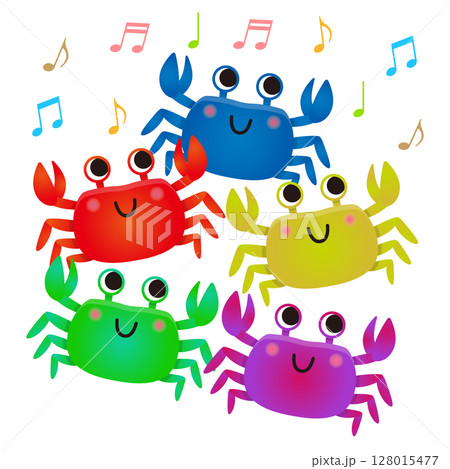 楽しそうに歌うカニのイラスト 楽しそうに歌うカニのイラスト 128015477