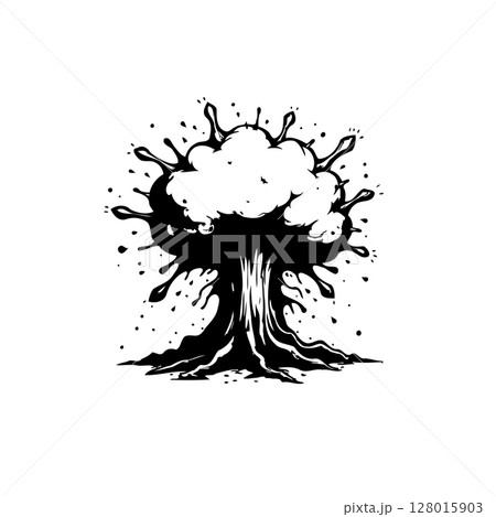 Abstract tree illustration symbolizing growth, creativity, and interconnectedness design Abstract tree illustration symbolizing growth, creativity, and interconnectedness design 128015903