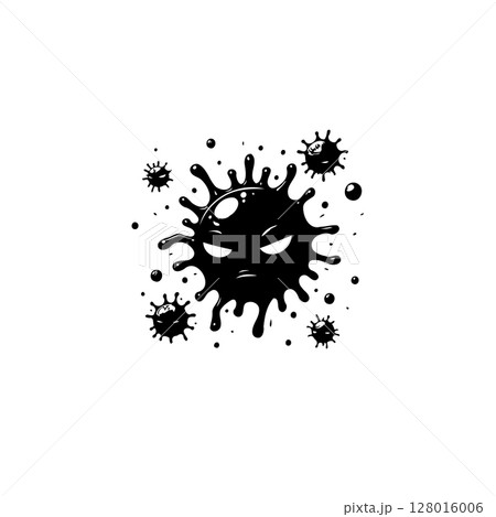 Aggressive Virus Vector Illustration: A Symbolic Representation of Infection and Illness Aggressive Virus Vector Illustration: A Symbolic Representation of Infection and Illness 128016006