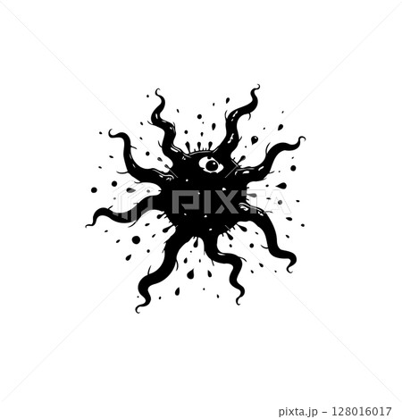 Mysterious Tentacled Eye Creature: A Symbol of Unknown Origins and Cosmic Horrors Mysterious Tentacled Eye Creature: A Symbol of Unknown Origins and Cosmic Horrors 128016017