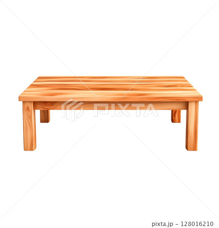 Wooden Table with Smooth Surface and Sturdy Legs Ideal for Modern Home Decor 128016210