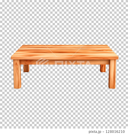 Wooden Table with Smooth Surface and Sturdy Legs Ideal for Modern Home Decor 128016210